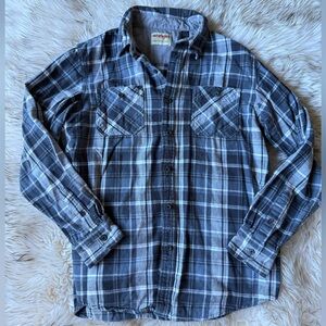 Wrangler Authentics Plaid Flannel Button Down Shirt Men’s Medium
